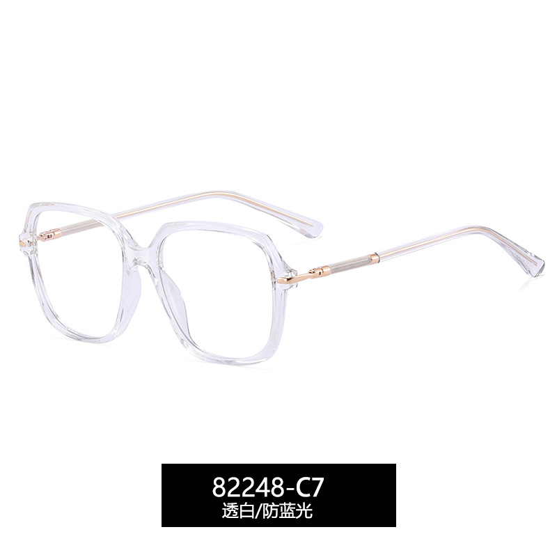 82248 nuevo marco óptico de lujo europeo y americano de mujer fábrica de gafas de miopía spot pin de pegamento de oro marco de gafas CP image 13