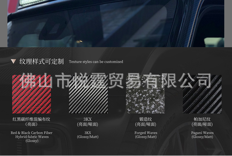 Suitable for Mercedes-Benz G-Class G500G63G550G350D Modified Brabus Carbon Fiber Roof Light and Fixed Wind Wing Roof Wing