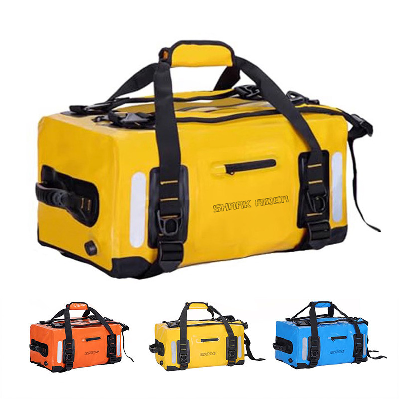 40/90L Motorcycle Fully Waterproof Rear Seat Bag, Motorcycle Travel Bag Combination, Frame Bag, Thickened Rider Equipment Backpack