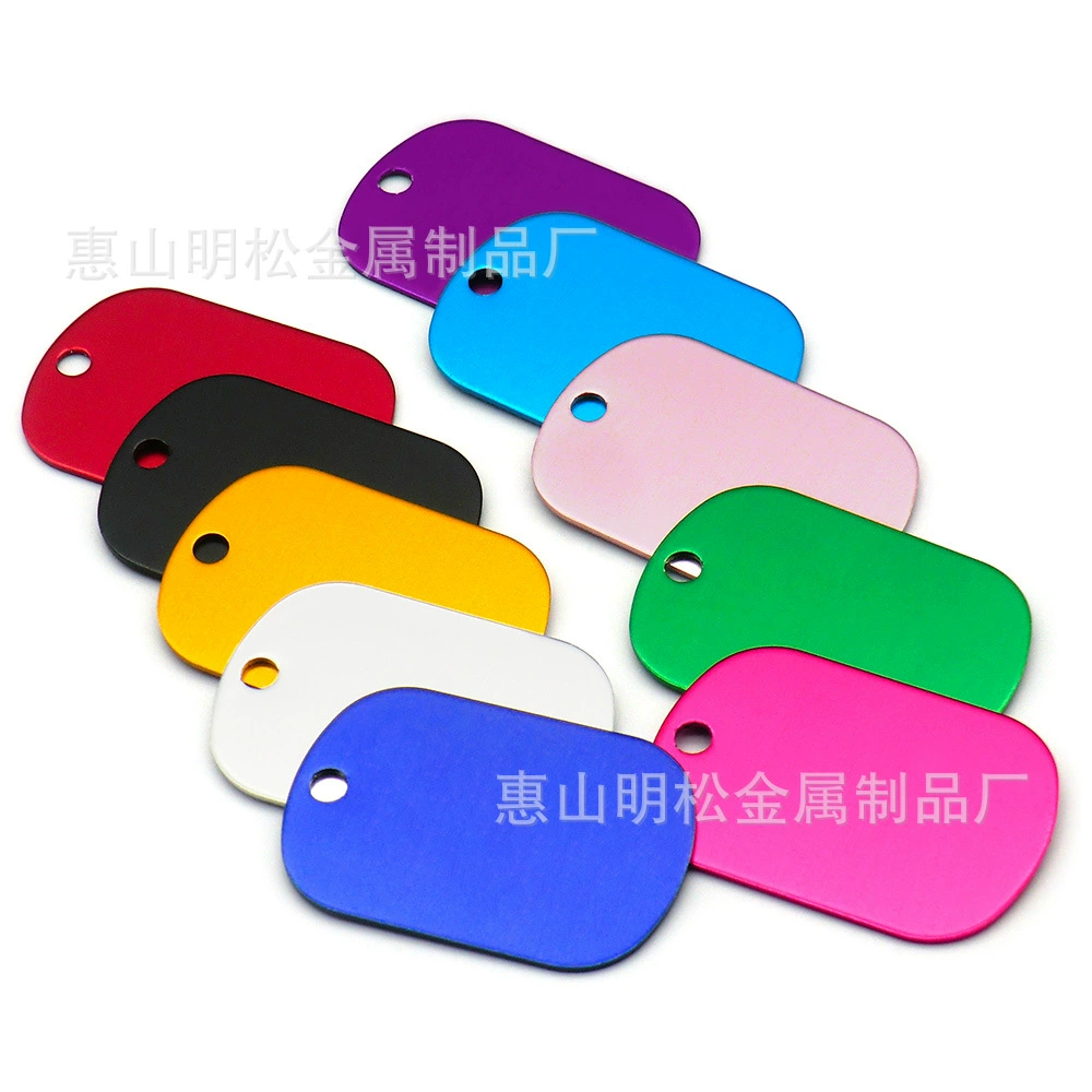 38 мм квадратная табличка с собачьим питомцем указана надпись метка брелок металлическая табличка с алюминиевой котом