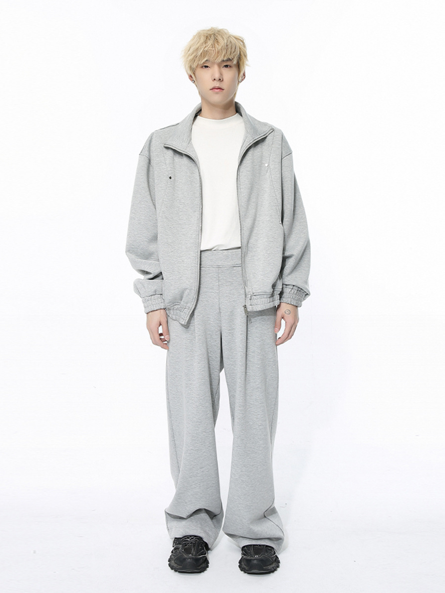 Mtlclothes ropa de Hombre | 2024 primavera nuevo estilo coreano simple suéter de color sólido de alta calidad chaqueta traje casual