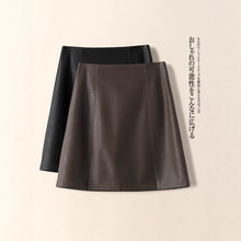 皮裙半身裙女秋冬2025新款高腰显瘦a字包臀裙小个子pu皮棕色短裙