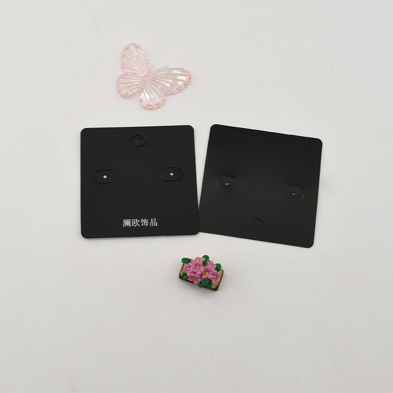High-end PVC black UV earring display cards with custom logo, earring display stand, packaging cards wholesale