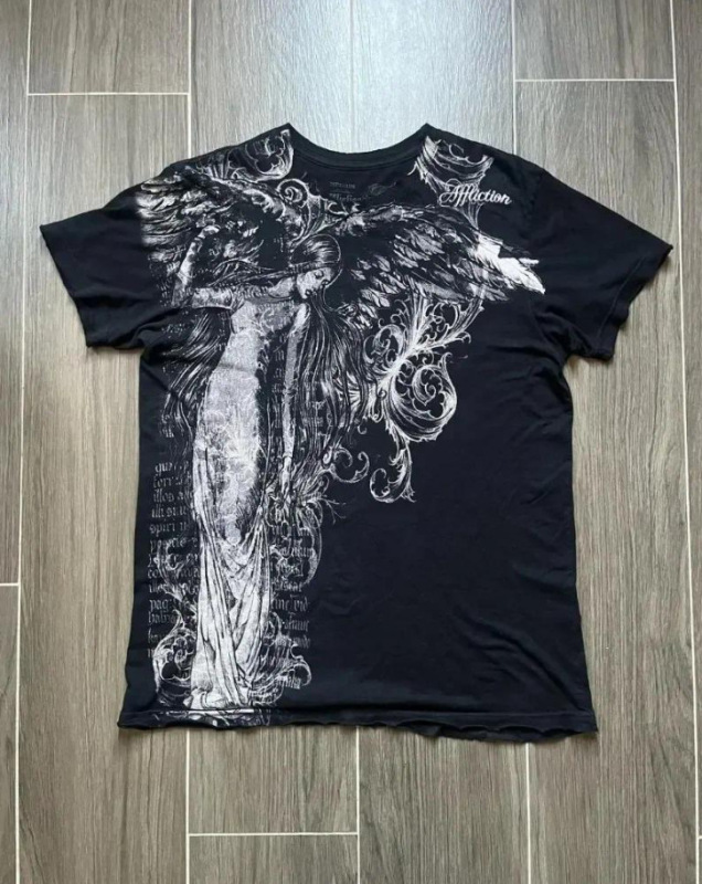 Y 2kレトロtシャツ新作原宿ヒップホップラウンドネックtシャツ男女半袖ゴシック上着ストリートウェア|undefined