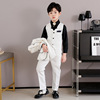 Children's summer classic suit, dress for boys, piano, noble cut, suitable for teen, for catwalk