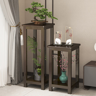 Flower shelf new Chinese style living room floor-standing storage rack indoor flower pot stand bonsai stand antique multi-layer hanging orchid flower stand