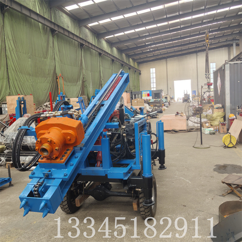 车载式液压钻井机多角度气动钻孔机摩托三轮行走气动潜孔钻机厂家