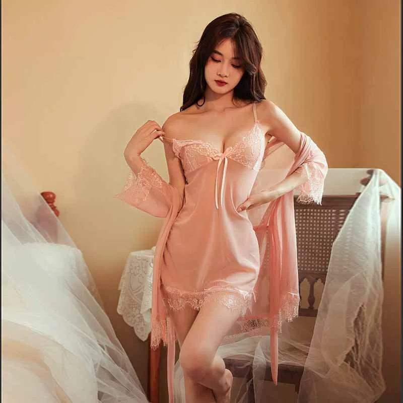 Шелковое эластичное нижнее белье, sexy pijama, униформа, облегающий