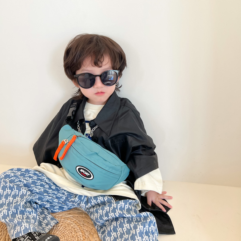 Bolso infantil nuevo de otoño e invierno 2025, bolso de lona informal y sencillo, monedero para niños y niñas, bandolera pequeña con letras a la moda.