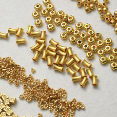 High color retention ancient method sand gold separated bead frosted round bead pumpkin bead bamboo joint braided rope separator DIY basic accessories material 