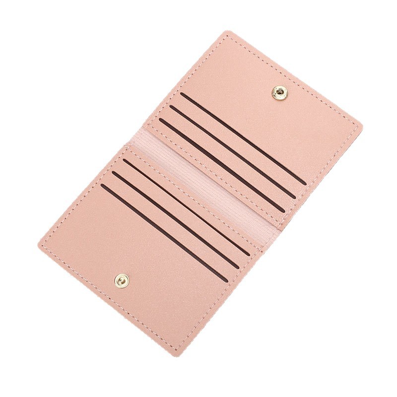 Fábrica de stock de tarjeta de gran capacidad de color sólido tarjeta pequeña bolsa de tarjeta multi tarjeta universal pequeña tarjeta de cuero pu bolsa de tarjeta al por mayor