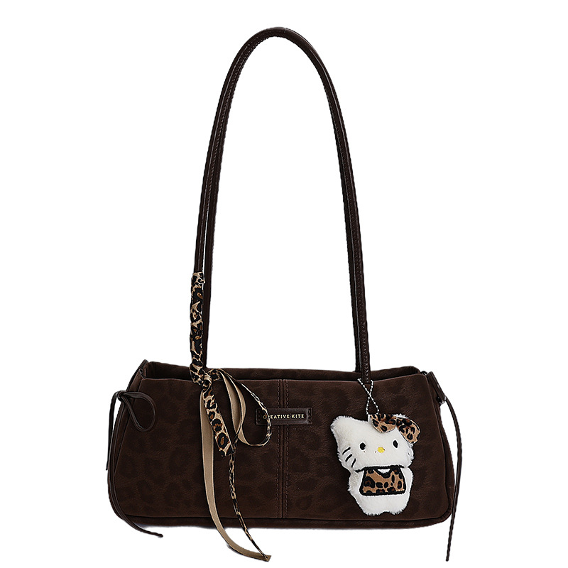 Retro Niche Leopard Print Handbag For Women 2026 New Fashion Shoulder Underarm Bag Luxury Baguette Handle Bag For Commuting - Thumbnail 5
