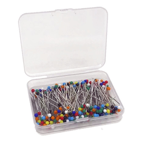 Factory price wholesale colorful pear-shaped pearlescent needles glass head gourd head clothing positioning pins 200 pieces-500 pieces