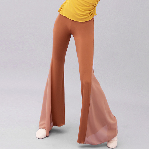 Dance pants women's bell bottoms adult body suit model catwalk practice clothes slimming classical modern dance Latin trousers