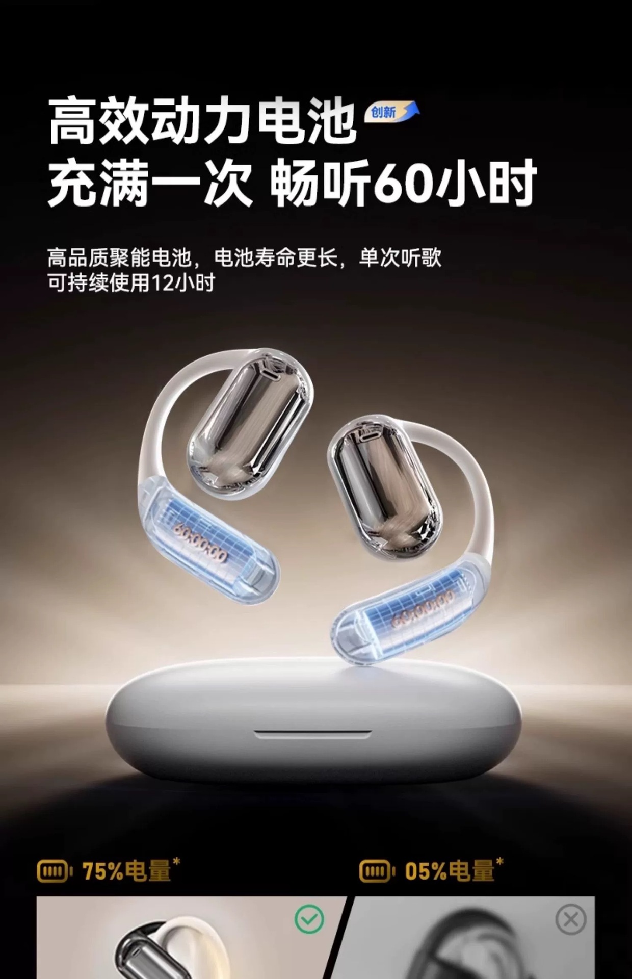Cross-border bestselling ear-hook AI translation wireless Bluetooth earbuds Q16 running sports ear-hook design smart digital display