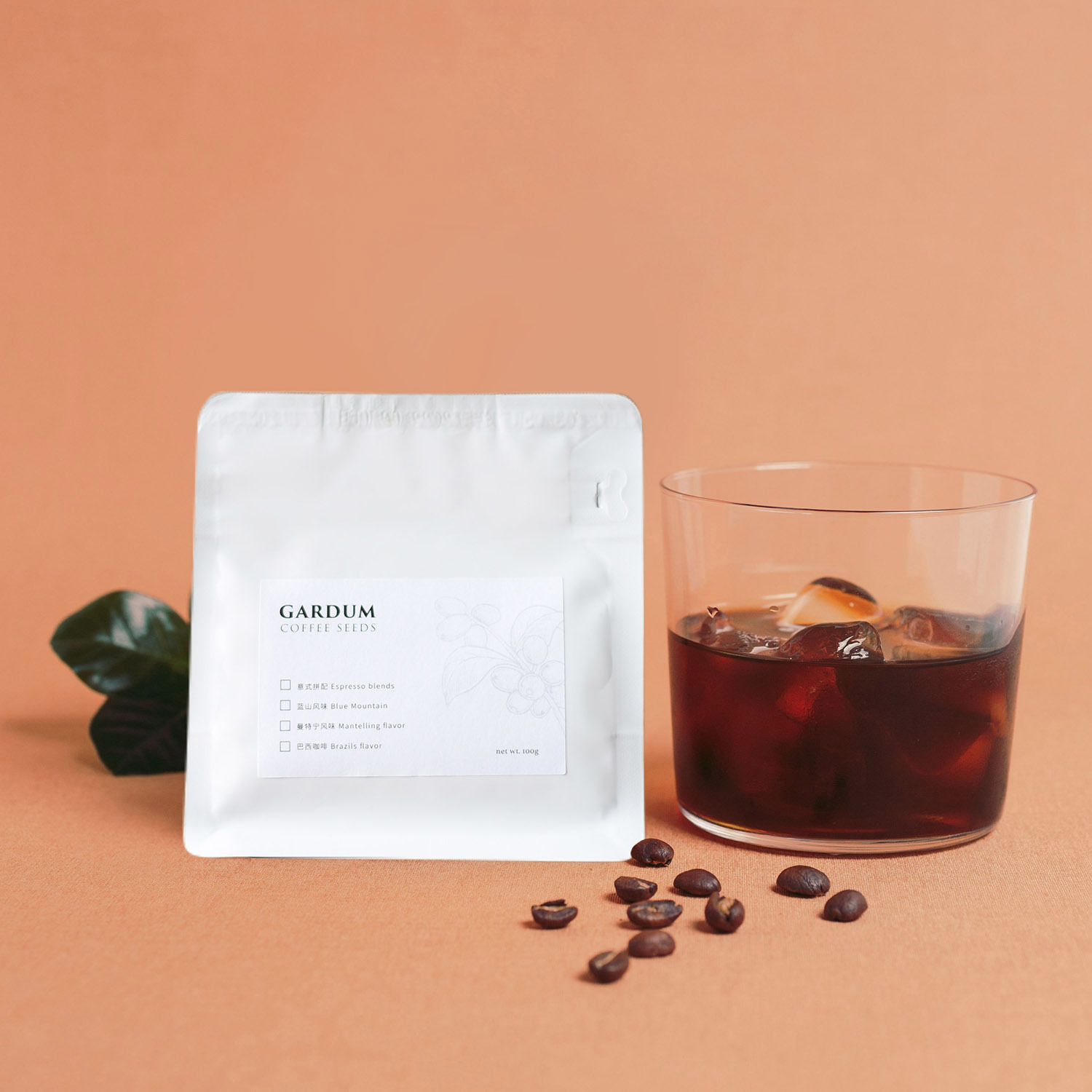 Blue Mountain flavored coffee beans, Espresso blend coffee beans, Brazilian coffee beans, Mandheling coffee beans - 100g