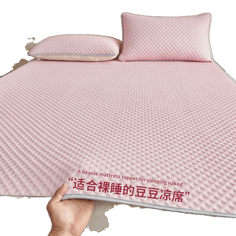 Mat, summer set, silk mattress for bed, 3 piece set
