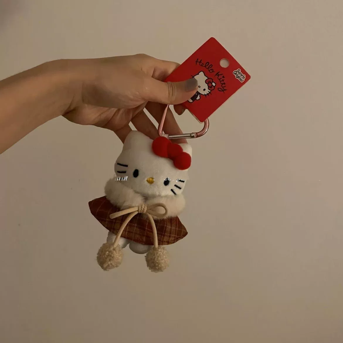 Кукла Hello Kitty, фирменное пальто-тренч, подвеска, плюшевая кукла, брелок, украшение для сумки