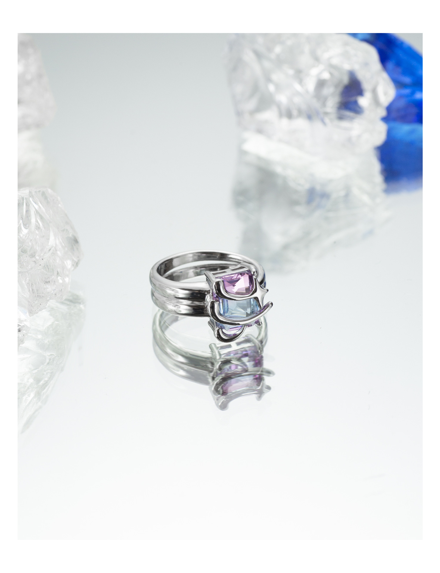 Fashion Star Copper Plating Zircon Open Ring