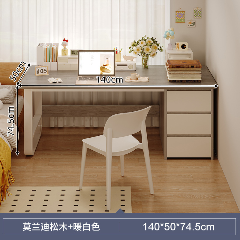 Mesa de escritorio simple para el hogar, mesa de estudio simple para el hogar, mesa de escritorio, computadora de escritorio, combinación de sillas