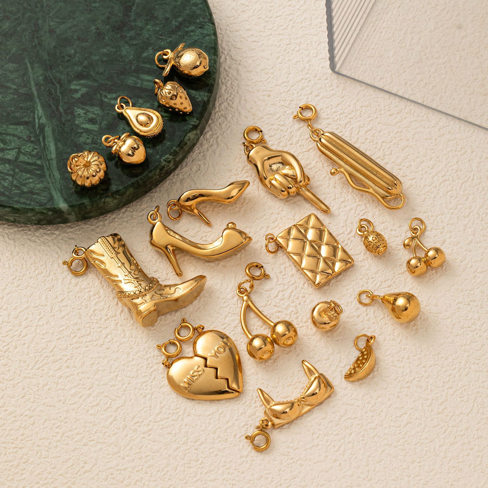 1 Piece About 20mm 304 Stainless Steel Geometric Pendant Jewelry Accessories display picture 2