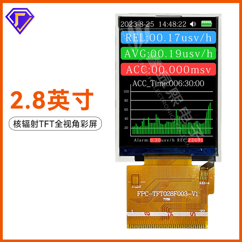 厂家检测仪LCD液晶屏240*320彩色显示屏可加触摸2.8寸TFT