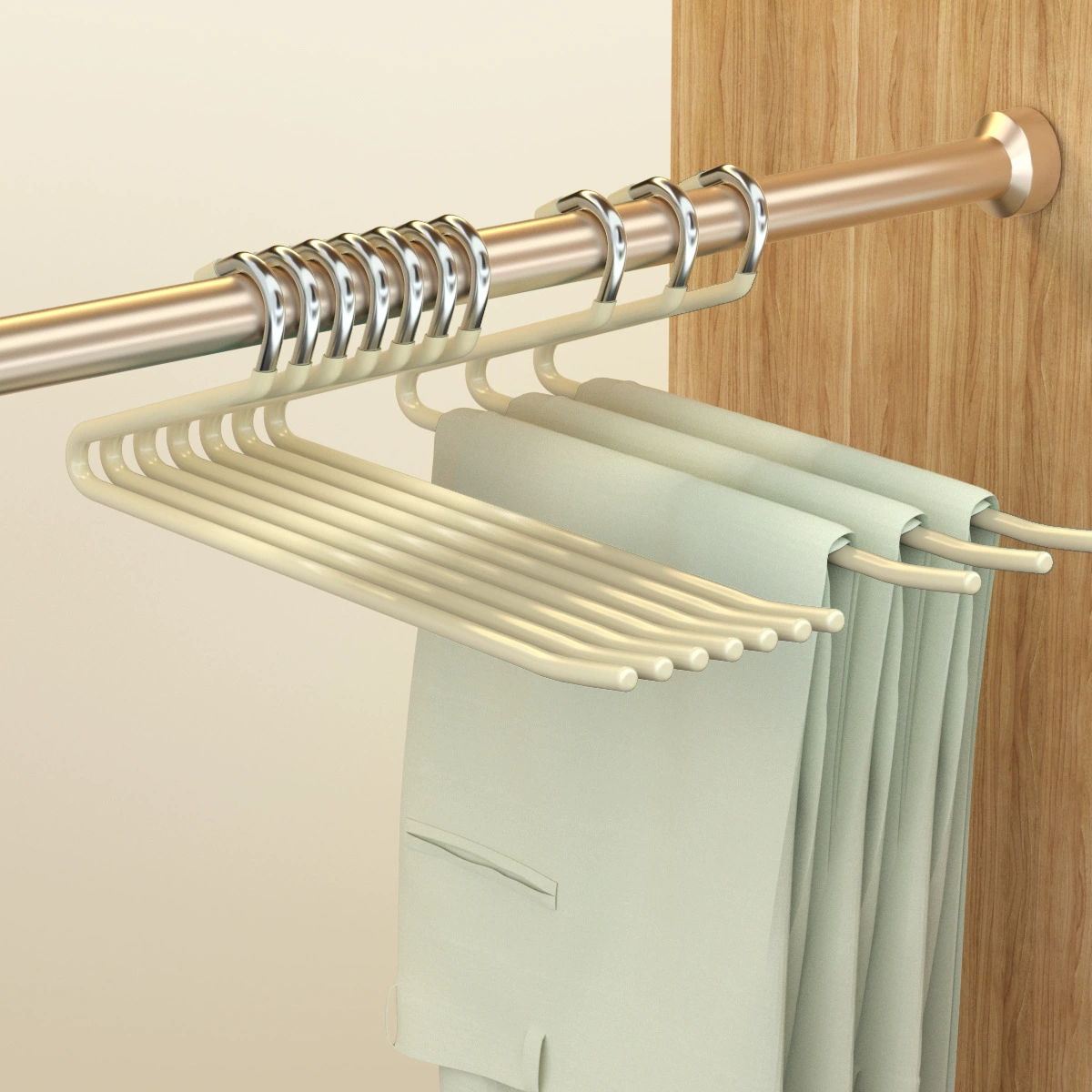 Z-образный зажим для брюк гусиный каркас для брюк, противоскользящая пластиковая бытовая толстая для взрослых 2 бесшовная сушильная вешалка