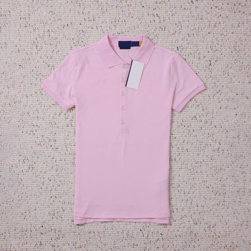R1ラフ [五ボタンPOLOシャツ] 女性の純綿POLO襟一色一ヤード | 卸売り代発 | 天井|undefined