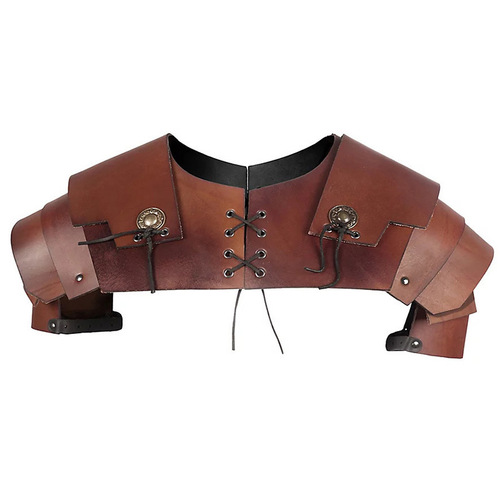 The middle ages and Renaissance Warrior Swordsman retro leather shoulder pad armor warlords Scandinavian Viking COSPLAY props vests