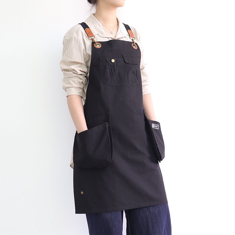 Nuevo delantal transfronterizo de Amazon, logotipo personalizado, longitud ajustable, multicolor opcional, jardín floral, ropa de trabajo, delantal