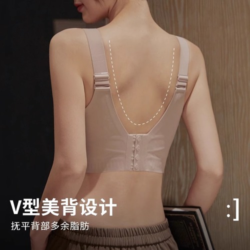 Adjustable Large Cup Bra for Plus Size Women, Push-Up, Invisible, Non-Slip, Anti-Sag, Underwire, Full Cup