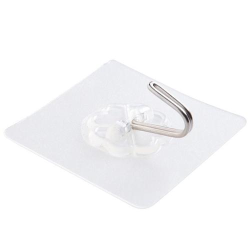 Transparent, traceless, strong adhesive hook for bathroom magic wall-mounted stick-on hooks, kitchen waterproof storage no-nail hooks