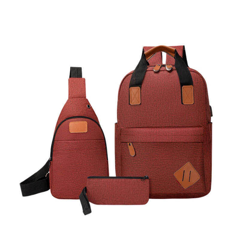 Mochila de Negocios para Computadora Set de 3 Piezas de Lienzo Transpirable para Viajes image 7