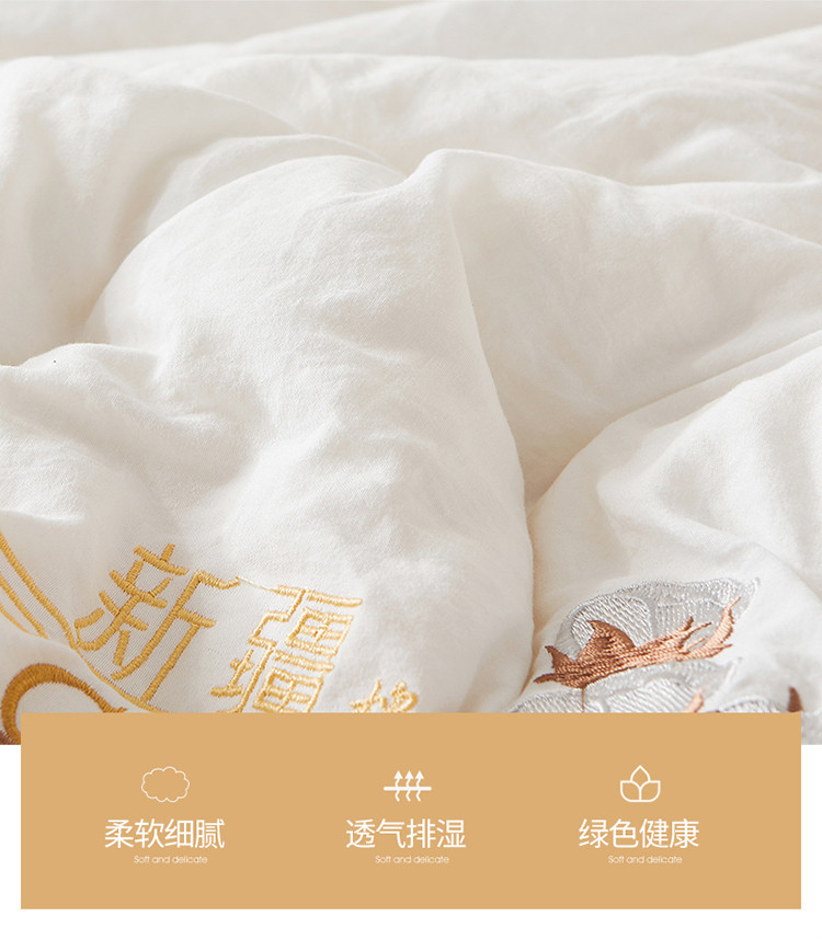 迹添雅 100%棉花被子亲肤水洗棉冬被芯春秋被
