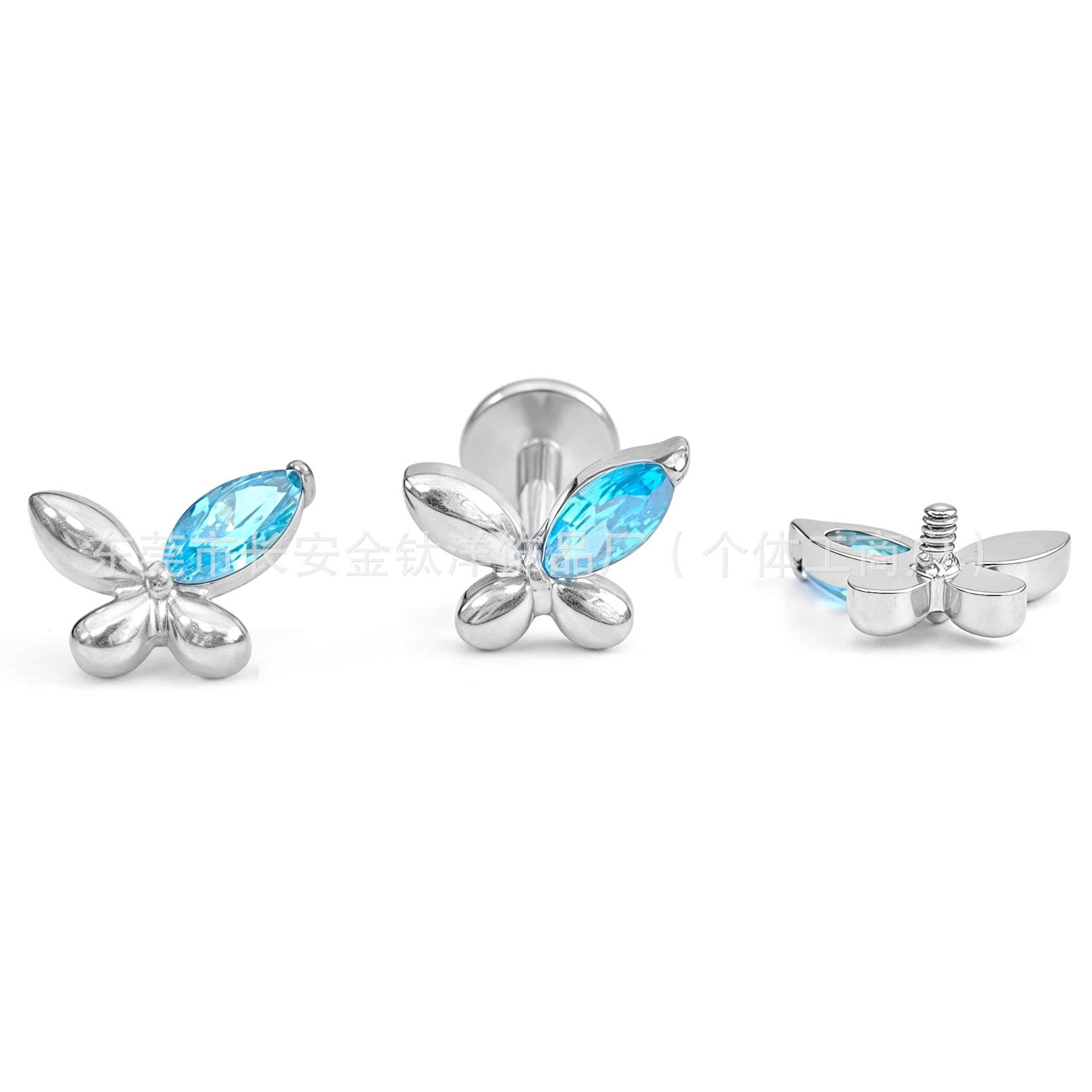 Pointed titanium steel lip stud product view