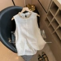 宽松编织无袖夏季上衣