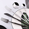 Thin tableware stainless steel, set, spoon, handheld straw, wholesale