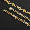 Brand necklace hip-hop style suitable for men and women, accessory for beloved, 10mm, European style