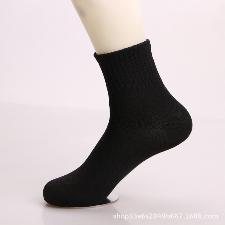 Black knee socks, mid-length