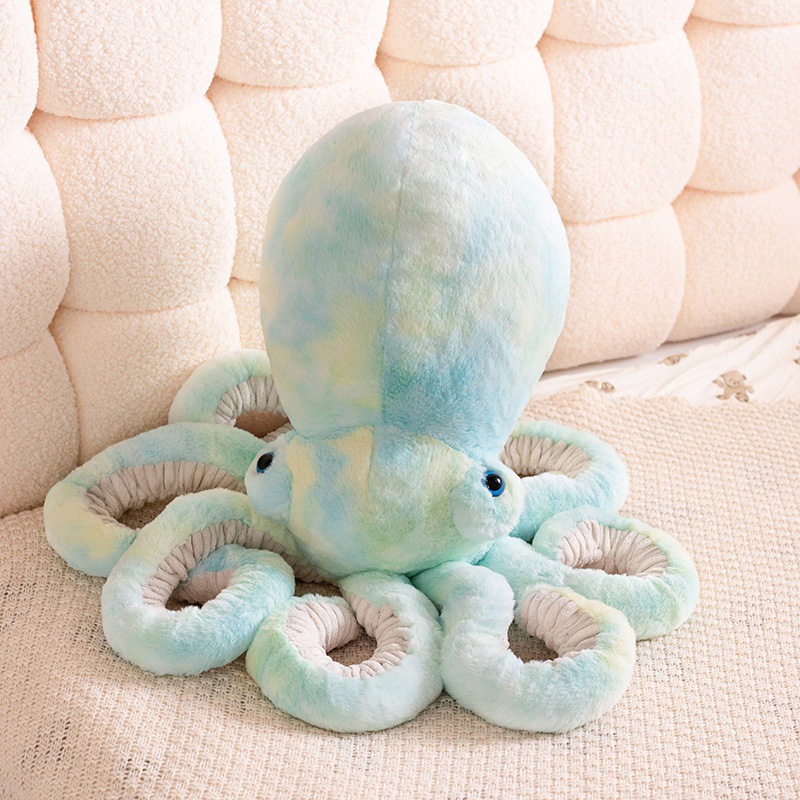 Muñecas de pulpo coloridas transfronterizas juguetes de peluche muñecas de octopus grandes almohada marina regalos del día de los niños