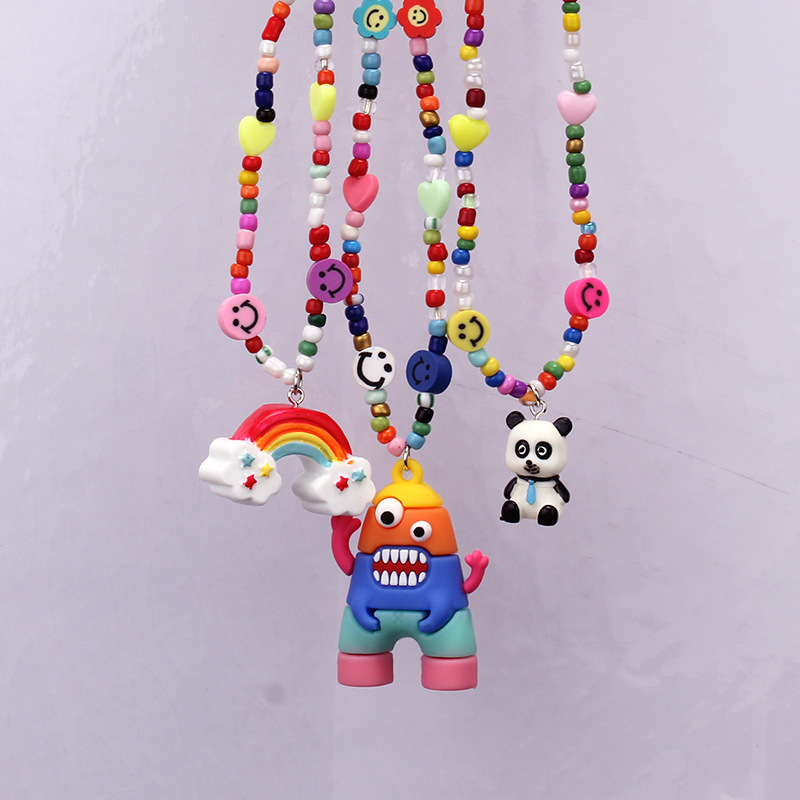 Fashion Cartoon Arylic soft clay Beaded Womenu0027S Necklace