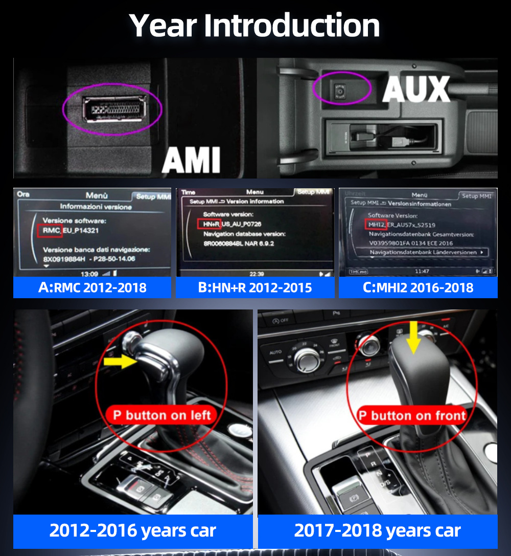 Navigation center console large screen suitable for Audi A6 A7 C7 S6 S7 4G 2012-2018 car Android system