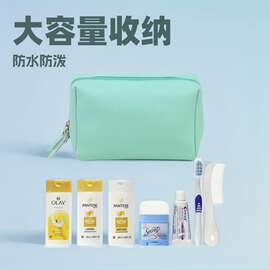 PU大容量风琴款八角化妆袋防水手拿化妆包