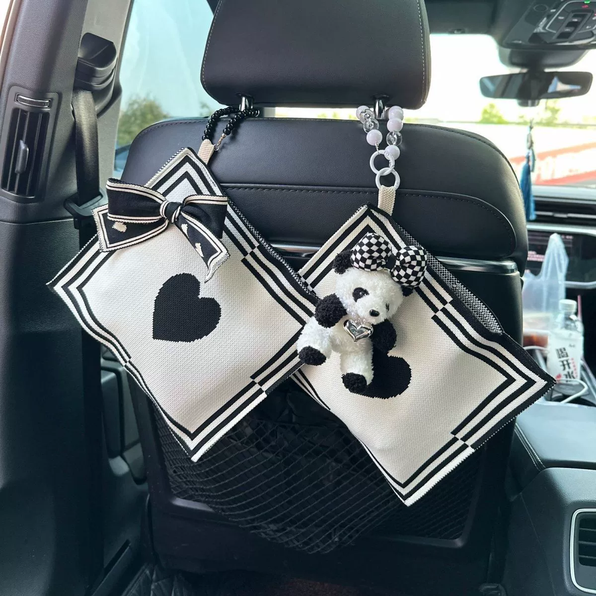 Panda автомобильная бумажная коробка для салфеток автомобильная качка чехол для солнцезащитного козырька сиденье висит милый простой премиум-сумка для женщин