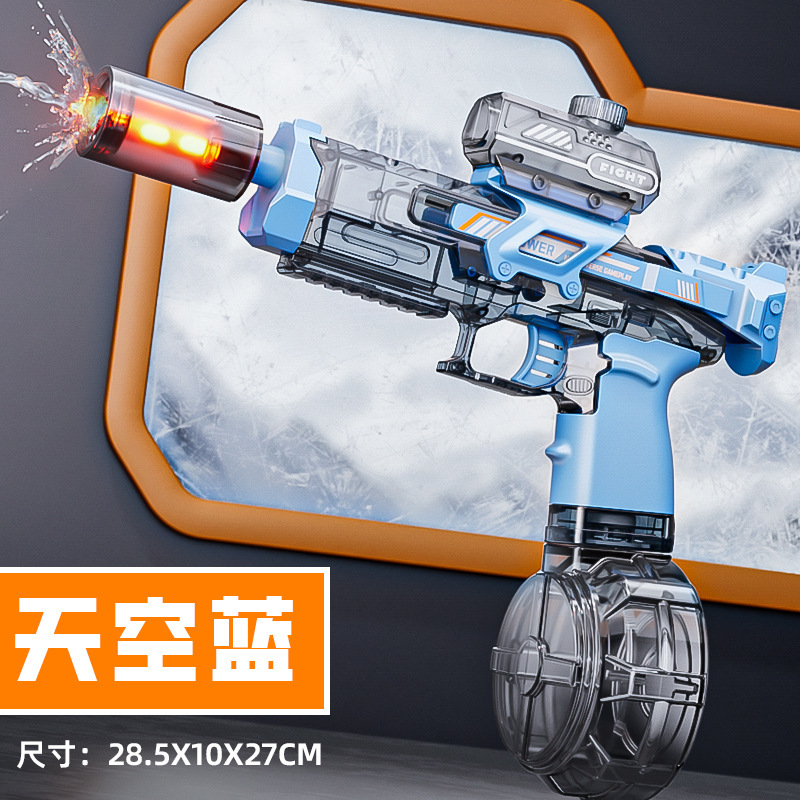 Pistola de agua de ráfaga eléctrica de ratón de hielo, juguete para niños, mano de pulso, fuego eléctrico integrado, fuego eléctrico con luz y llama, puesto al por mayor