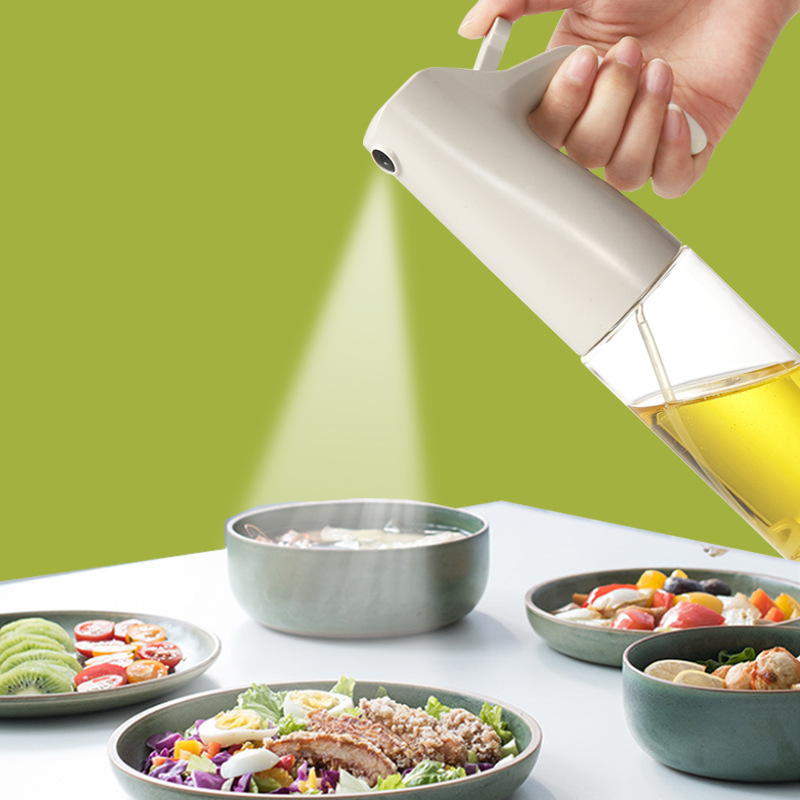 新款塑料高壓手提式噴油瓶扇面霧化燒烤噴壺輕食控油瓶廚房油壺