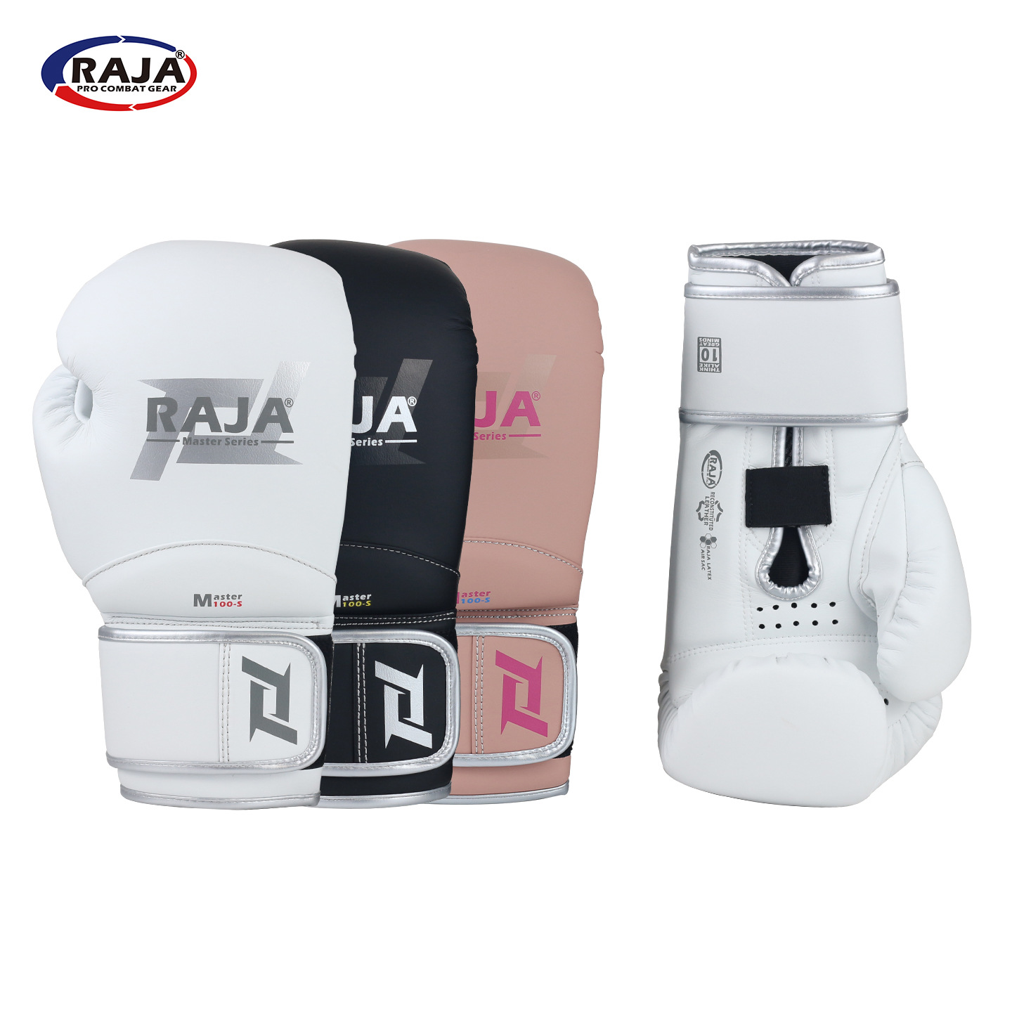 Raja Genuine Composite Cowhide Boxing Gloves Professional Adult Sanda Fighting Competition Training Gloves Muay Thai Gloves