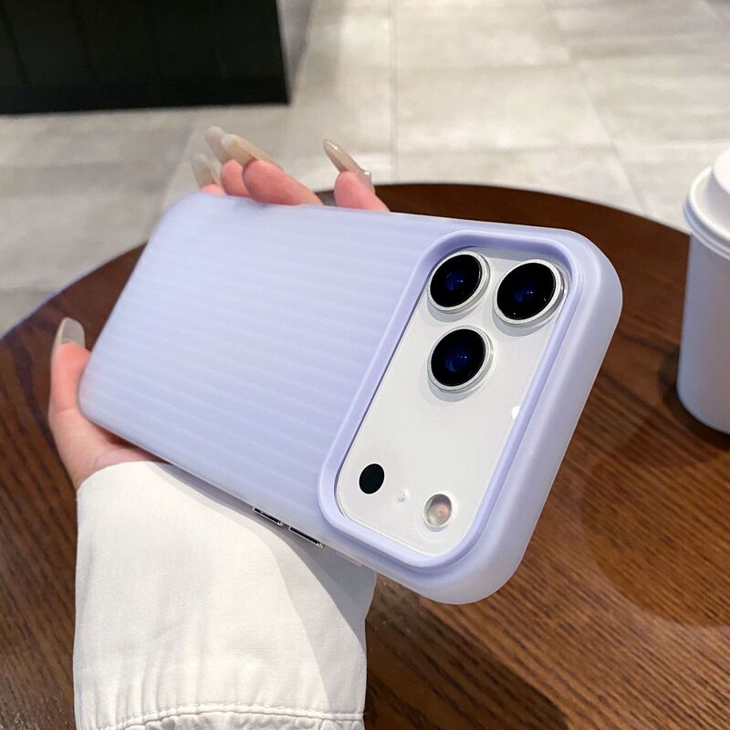 适用iPhone17pro手机壳瓦楞磨砂肤感苹果16pro二合一防滑15保护套|undefined