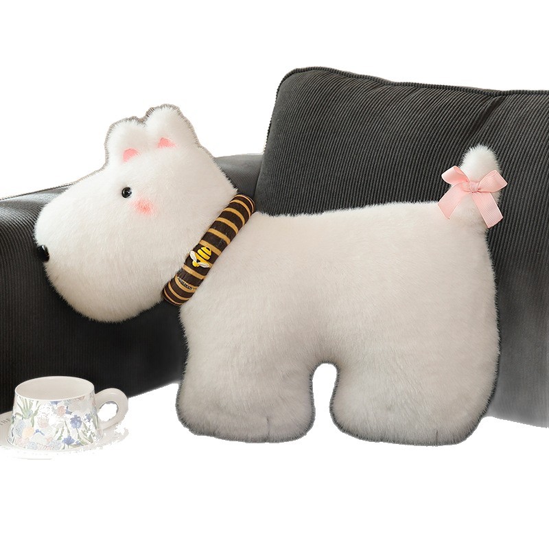 Cojín Decorativo de Peluche de Perro de Franela y Poliéster, Decorativo, para Hogar image 5