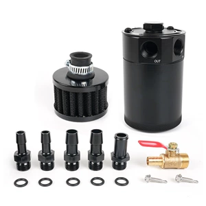 Car Modification Two-Port Oil Breather with Air Filter Oil-Gas Separator Filter Cross-Border